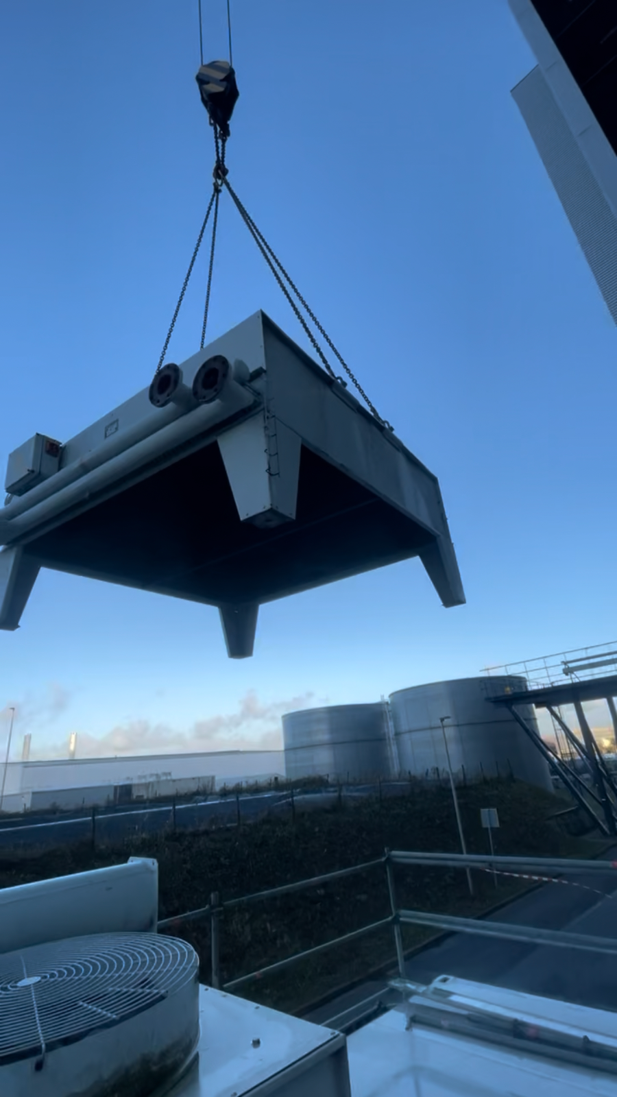 Plaatsing drycooler per kraan